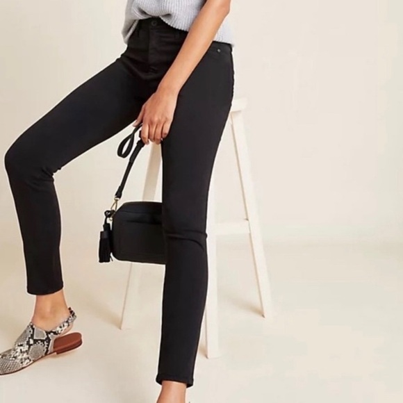 AG Adriano Goldschmied Abbey Ankle Mid Rise Super Skinny Jean Black 26 - Picture 1 of 13